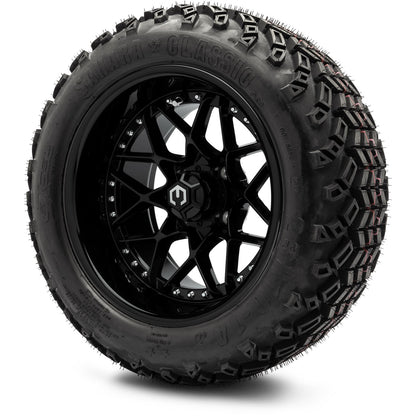MODZ® 14" Formula Glossy Black Wheels & Off-Road Tires Combo