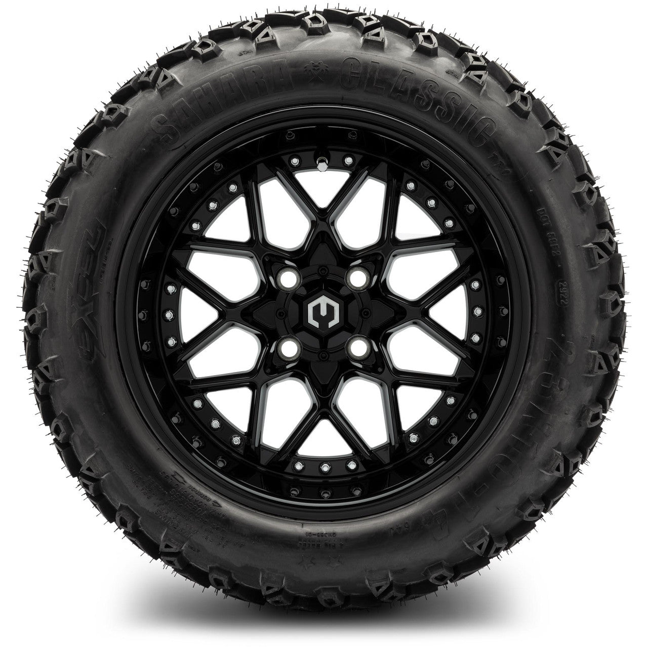 MODZ® 14" Formula Glossy Black Wheels & Off-Road Tires Combo