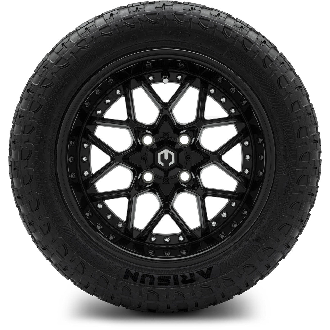 MODZ® 14" Formula Glossy Black Wheels & Off-Road Tires Combo