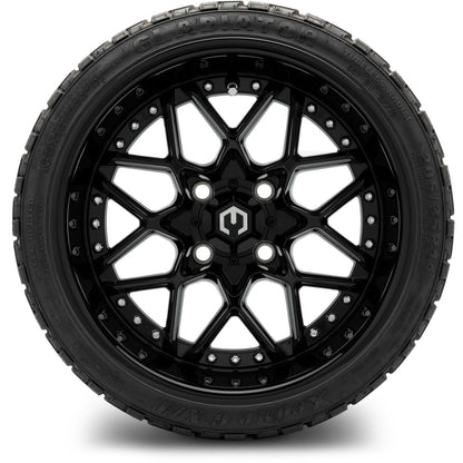 MODZ® 14" Formula Glossy Black Wheels & Off-Road Tires Combo