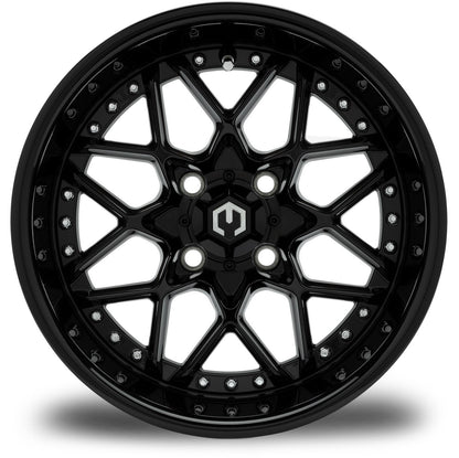 MODZ® Formula Glossy Black 14" Golf Cart Wheel