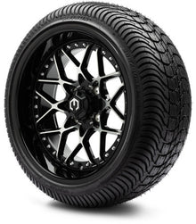 MODZ® 14" Formula Machined Black Wheels & Street Tires Combo