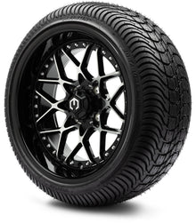 MODZ® 14" Formula Machined Black Wheels & Street Tires Combo
