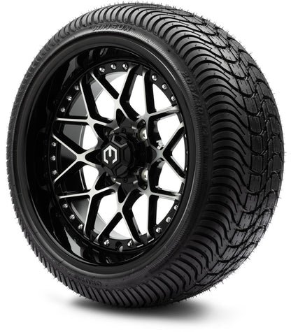 MODZ® 14" Formula Machined Black Wheels & Street Tires Combo