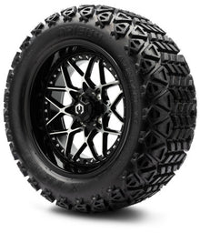 MODZ® 14" Formula Machined Black Wheels & Off-Road Tires Combo