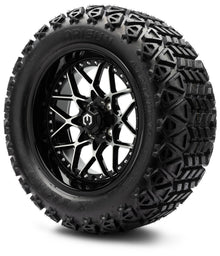 MODZ® 14" Formula Machined Black Wheels & Off-Road Tires Combo