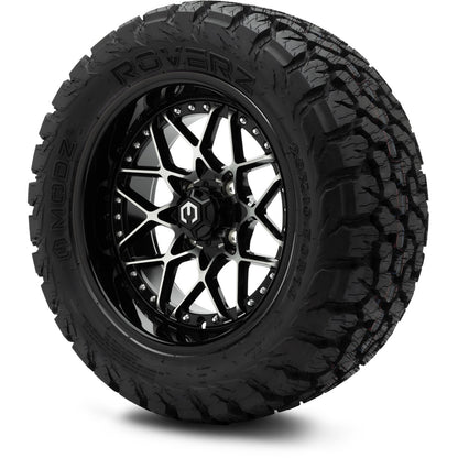 MODZ® 14" Formula Machined Black Wheels & Off-Road Tires Combo