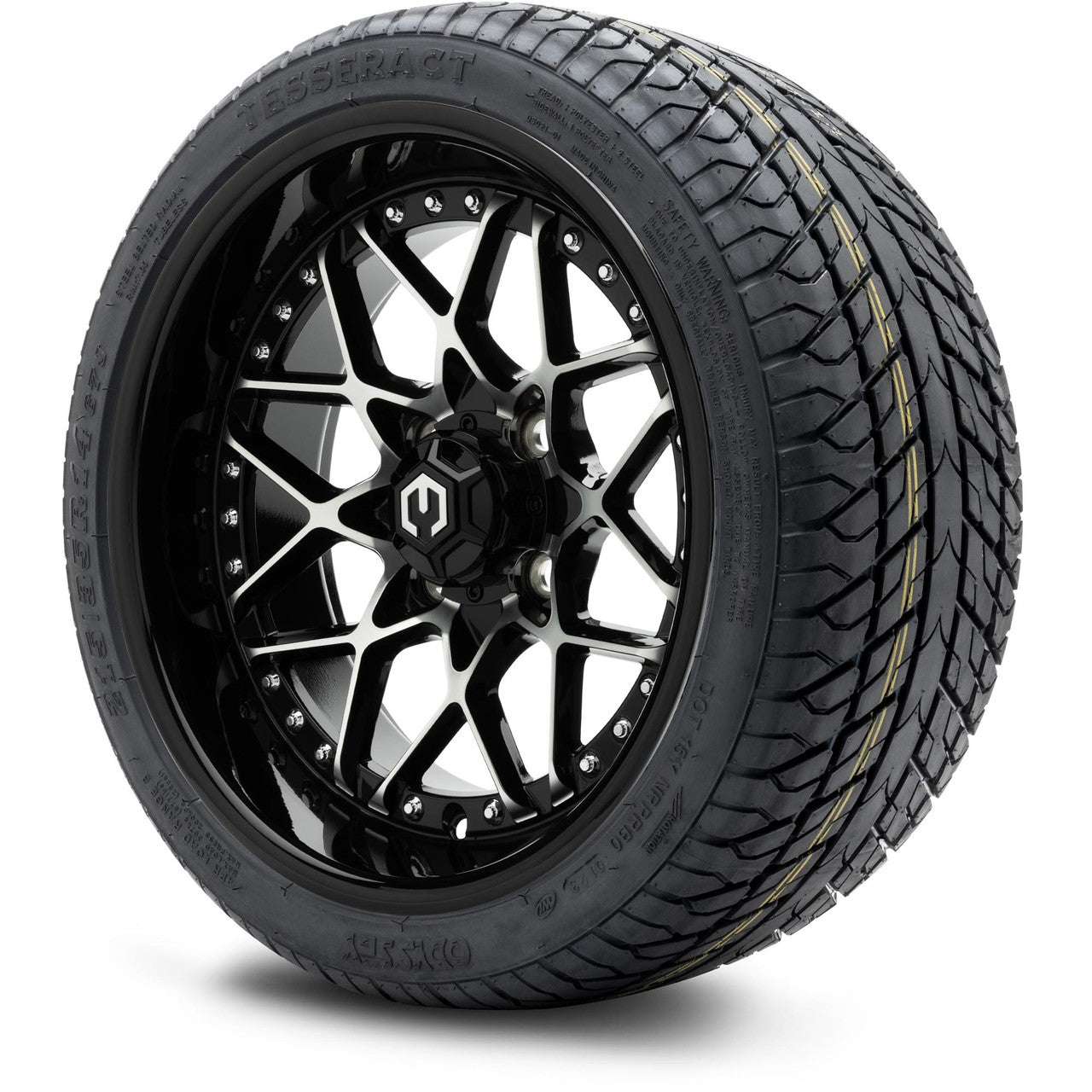 MODZ® 14" Formula Machined Black Wheels & Street Tires Combo