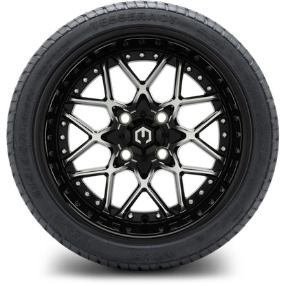 MODZ® 14" Formula Machined Black Wheels & Street Tires Combo