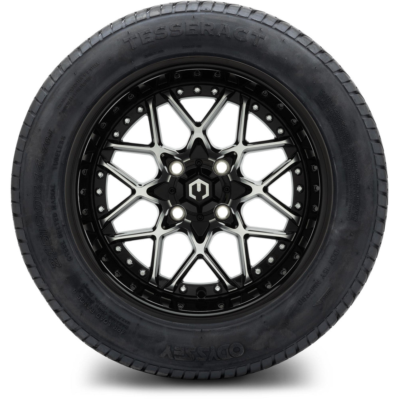MODZ® 14" Formula Machined Black Wheels & Street Tires Combo