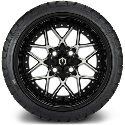 MODZ® 14" Formula Machined Black Wheels & Street Tires Combo