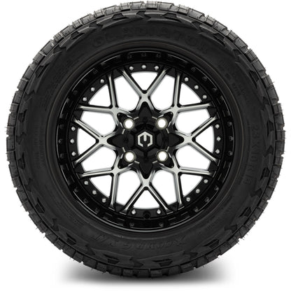 MODZ® 14" Formula Machined Black Wheels & Off-Road Tires Combo