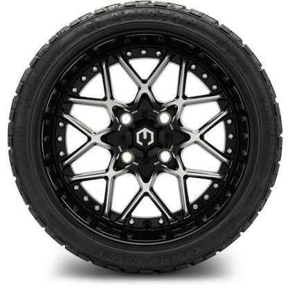 MODZ® 14" Formula Machined Black Wheels & Off-Road Tires Combo