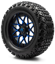MODZ® 14" Formula Blue and Black Wheels & Off-Road Tires Combo