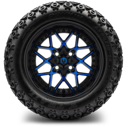 MODZ® 14" Formula Blue and Black Wheels & Off-Road Tires Combo