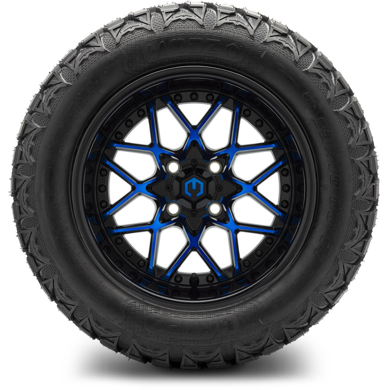 MODZ® 14" Formula Blue and Black Wheels & Off-Road Tires Combo