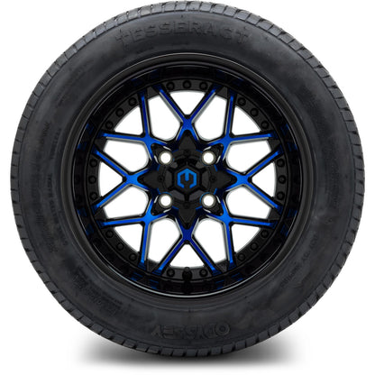 MODZ® 14" Formula Blue and Black Wheels & Street Tires Combo