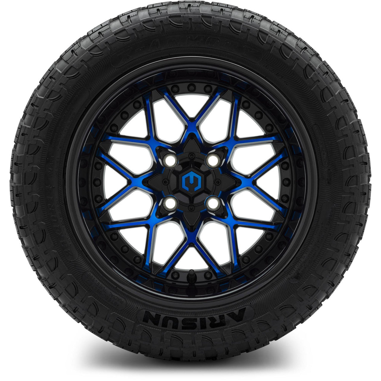 MODZ® 14" Formula Blue and Black Wheels & Off-Road Tires Combo