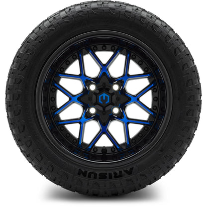 MODZ® 14" Formula Blue and Black Wheels & Off-Road Tires Combo