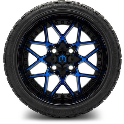 MODZ® 14" Formula Blue and Black Wheels & Off-Road Tires Combo