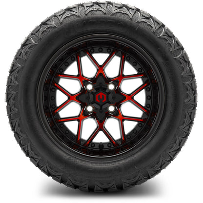 MODZ® 14" Formula Red and Black Wheels & Off-Road Tires Combo
