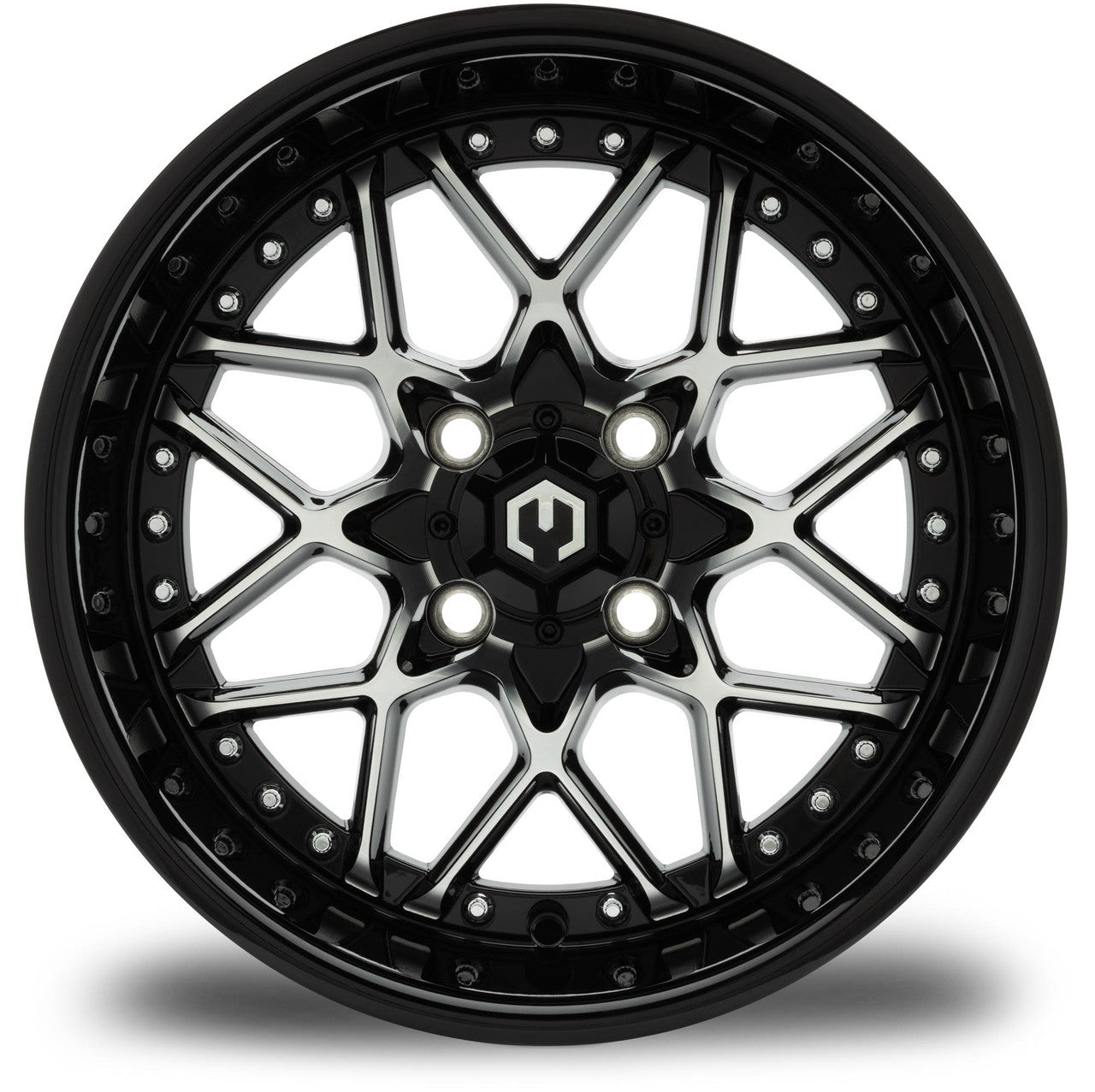 MODZ® Formula Machined Black 14" Golf Cart Wheel