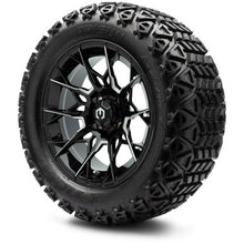 MODZ® 14" Chaos Glossy Black with Ball Mill Wheels & Off-Road Tires Combo