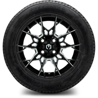 MODZ® 14" Chaos Glossy Black with Ball Mill Wheels & Street Tires Combo