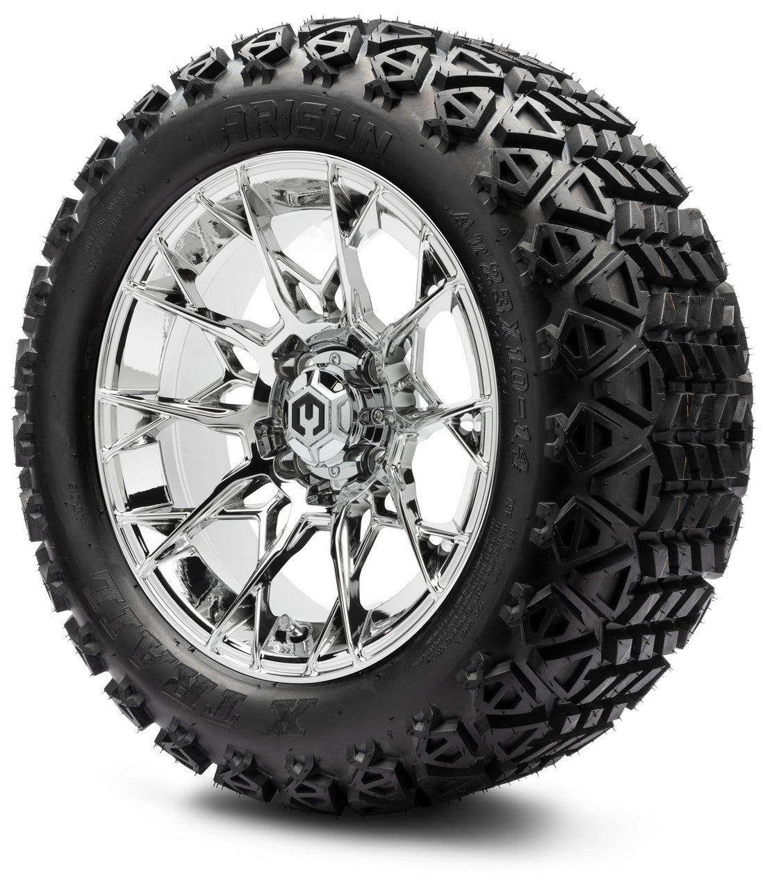 MODZ® 14" Chaos Chrome Wheels & Off-Road Tires Combo