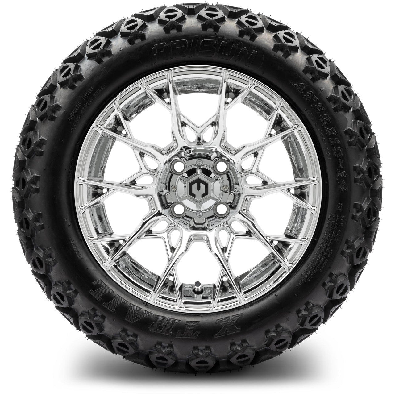 MODZ® 14" Chaos Chrome Wheels & Off-Road Tires Combo