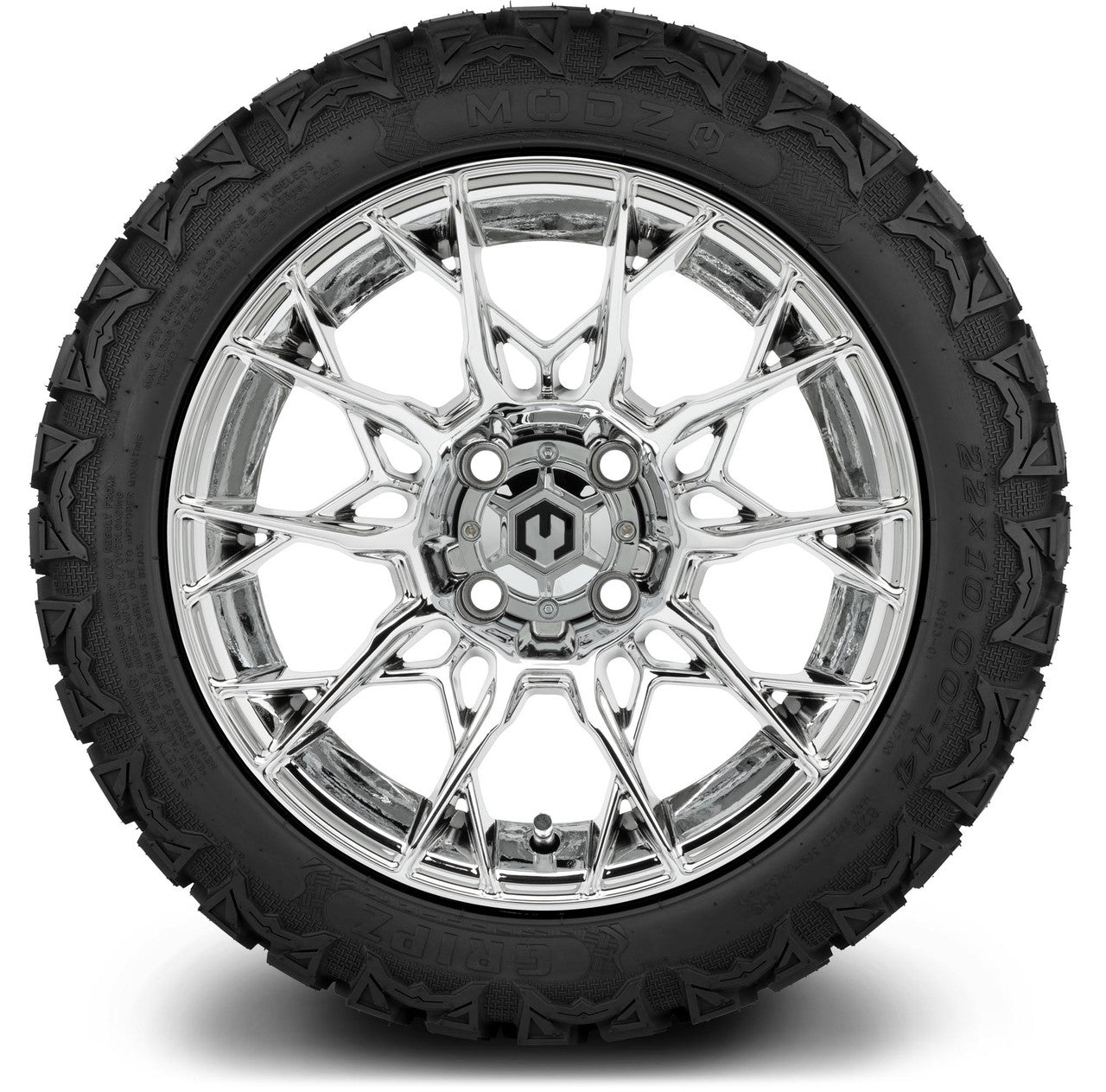 MODZ® 14" Chaos Chrome Wheels & Off-Road Tires Combo