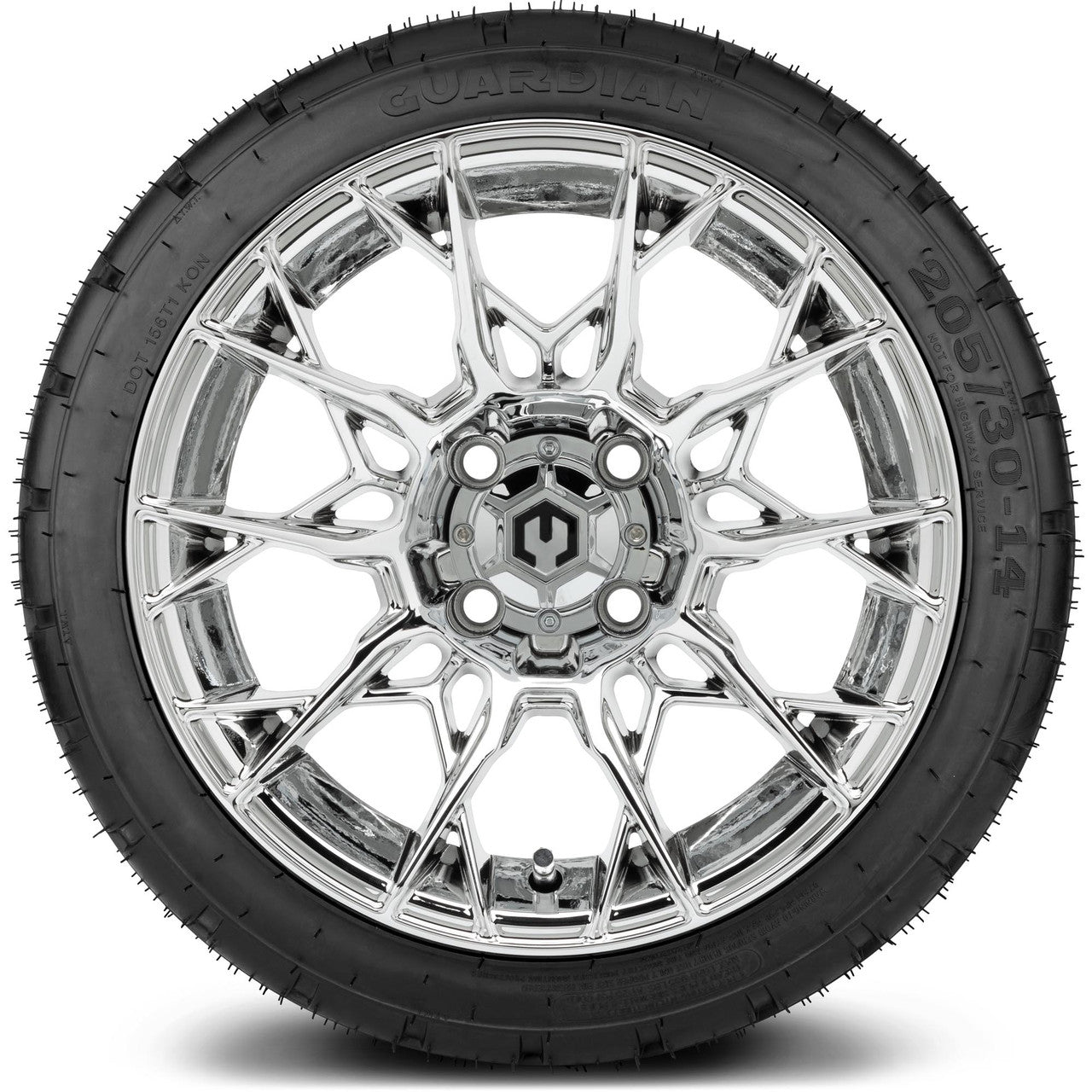 MODZ® 14" Chaos Chrome Wheels & Street Tires Combo