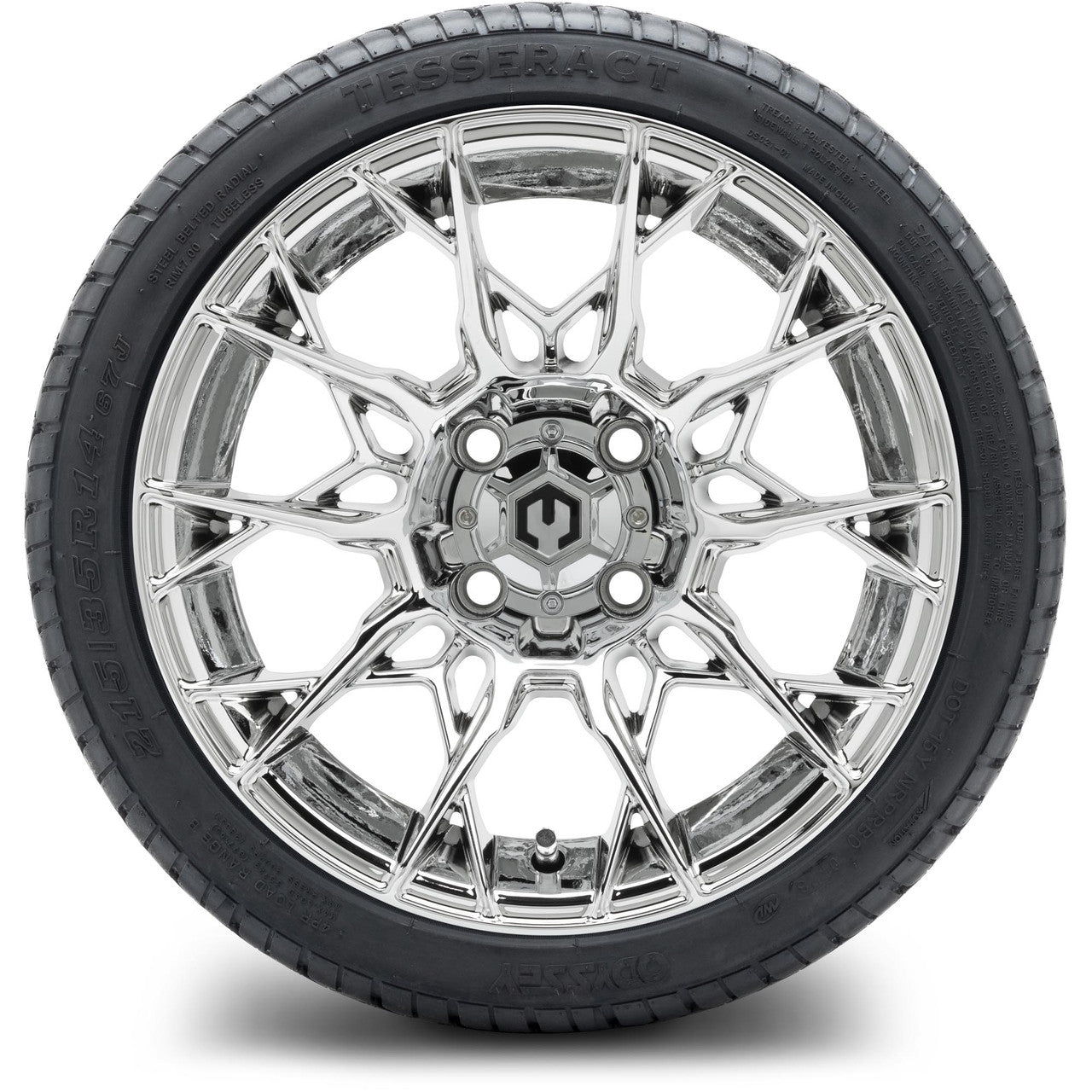 MODZ® 14" Chaos Chrome Wheels & Street Tires Combo