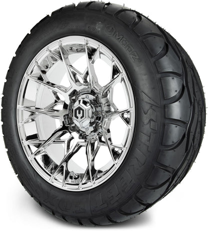MODZ® 14" Chaos Chrome Wheels & Street Tires Combo