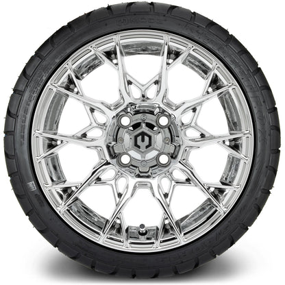 MODZ® 14" Chaos Chrome Wheels & Street Tires Combo