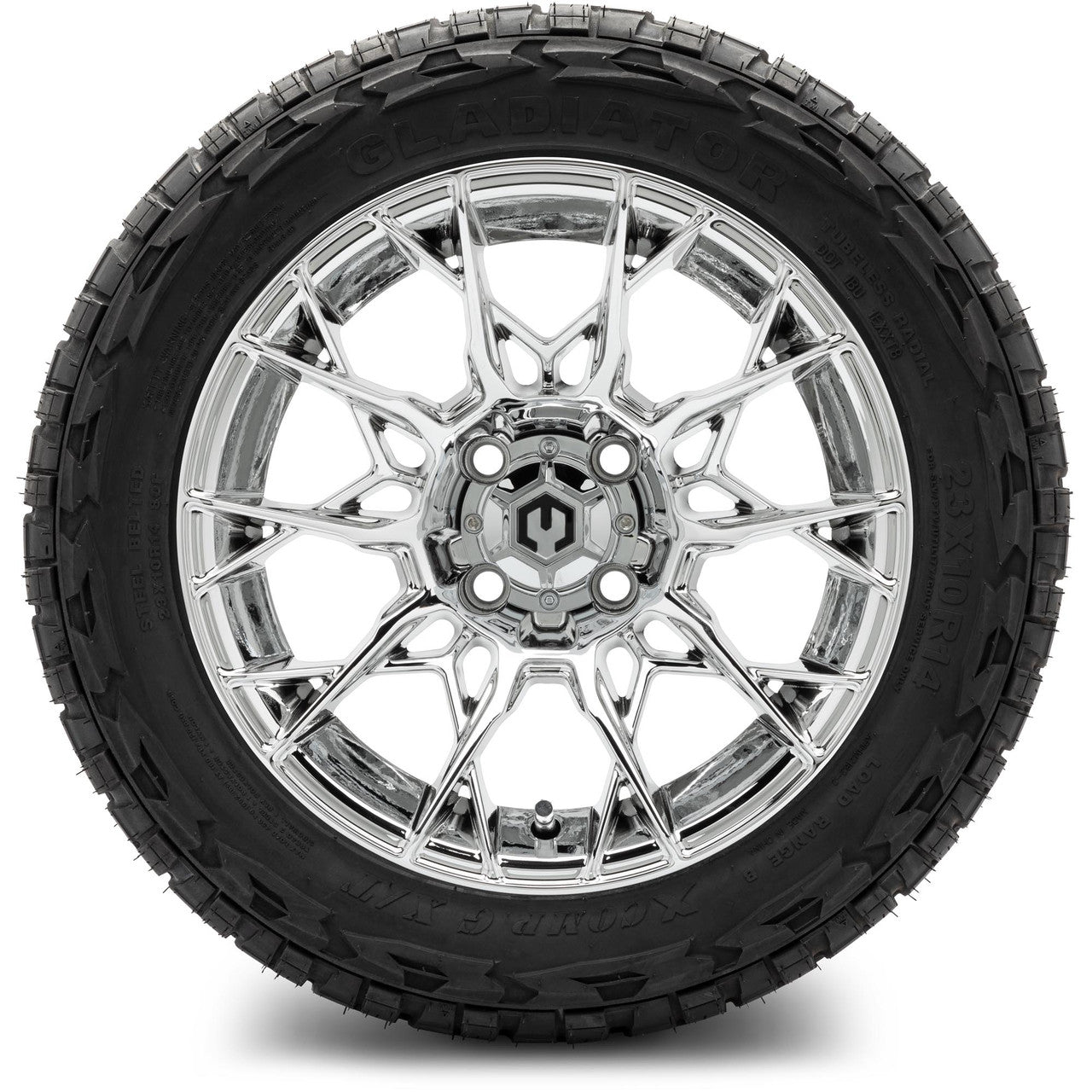 MODZ® 14" Chaos Chrome Wheels & Off-Road Tires Combo
