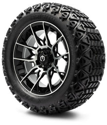 MODZ® 14" Chaos Machined Black Wheels & Off-Road Tires Combo