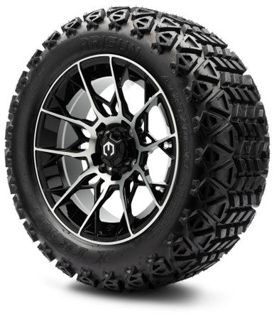 MODZ® 14" Chaos Machined Black Wheels & Off-Road Tires Combo
