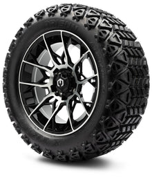 MODZ® 14" Chaos Machined Black Wheels & Off-Road Tires Combo
