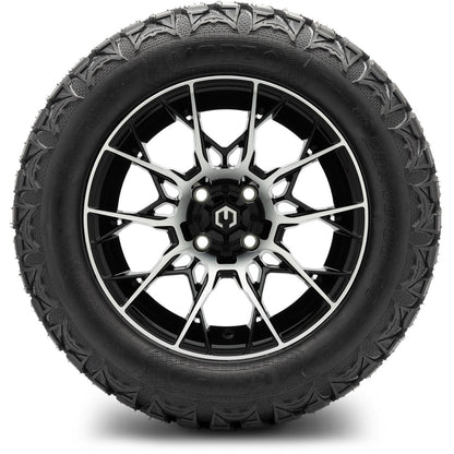 MODZ® 14" Chaos Machined Black Wheels & Off-Road Tires Combo