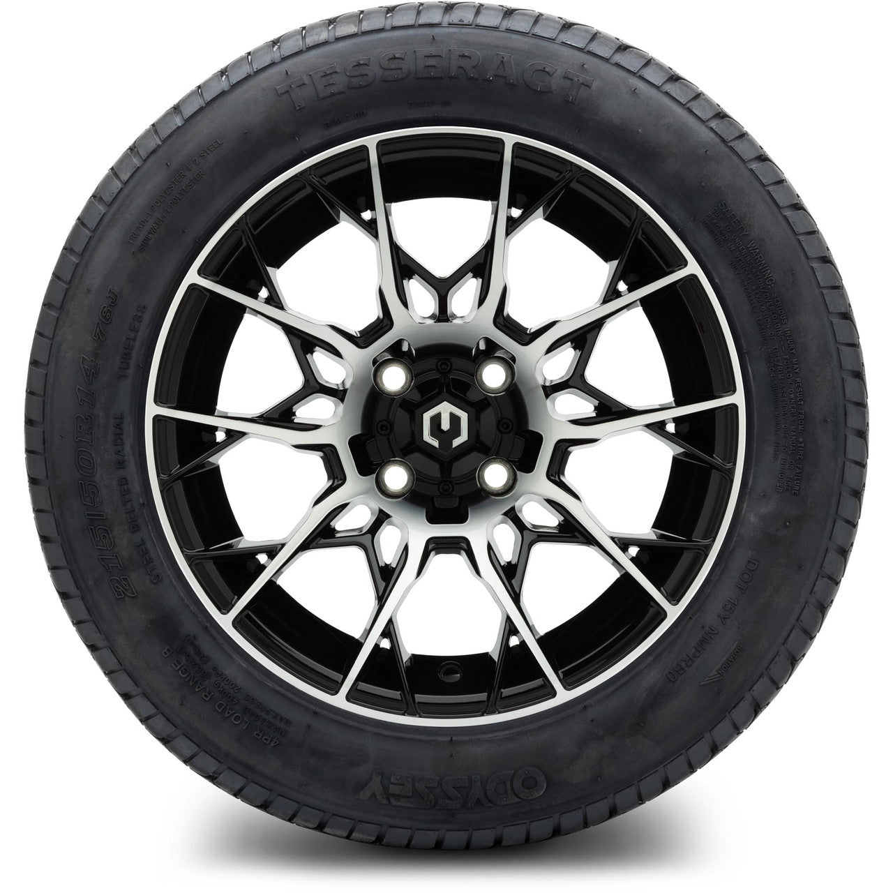 MODZ® 14" Chaos Machined Black Wheels & Street Tires Combo