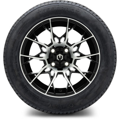 MODZ® 14" Chaos Machined Black Wheels & Street Tires Combo