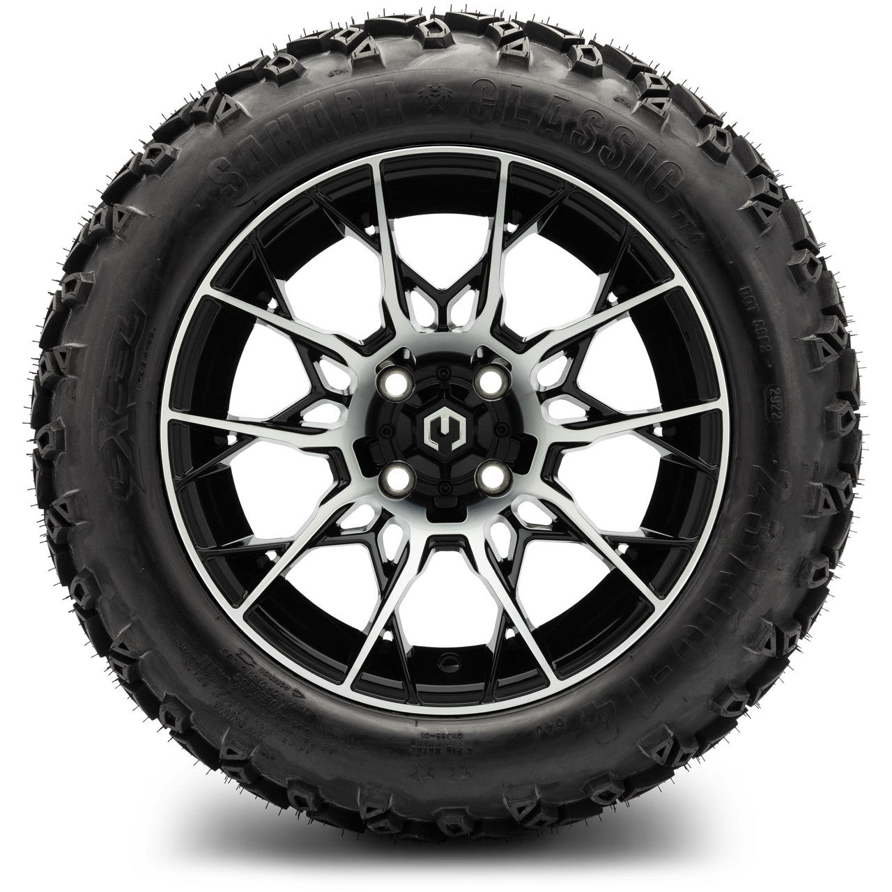 MODZ® 14" Chaos Machined Black Wheels & Off-Road Tires Combo