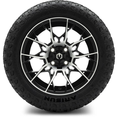 MODZ® 14" Chaos Machined Black Wheels & Off-Road Tires Combo