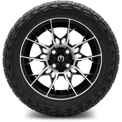 MODZ® 14" Chaos Machined Black Wheels & Off-Road Tires Combo
