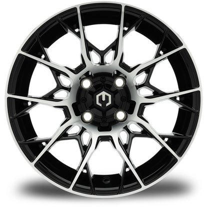 MODZ® Chaos Machined Black 14" Golf Cart Wheel