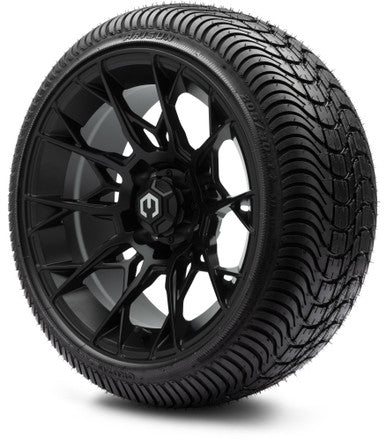 MODZ® 14" Chaos Matte Black Wheels & Street Tires Combo