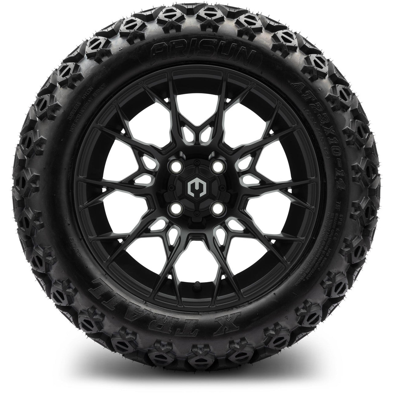 MODZ® 14" Chaos Matte Black Wheels & Off-Road Tires Combo