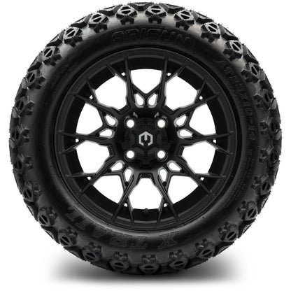 MODZ® 14" Chaos Matte Black Wheels & Off-Road Tires Combo