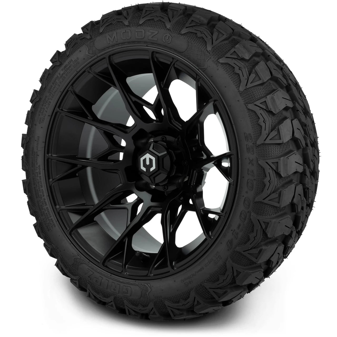MODZ® 14" Chaos Matte Black Wheels & Off-Road Tires Combo
